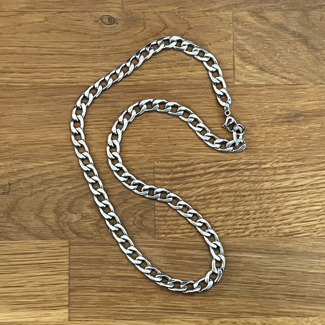 Cuban Stainless Steel PVD 7.5mm Chain à Clef