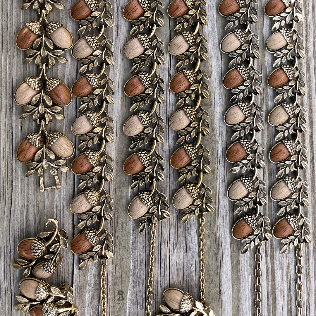 Vintage Acorn Necklaces, Bracelets, and Earrings