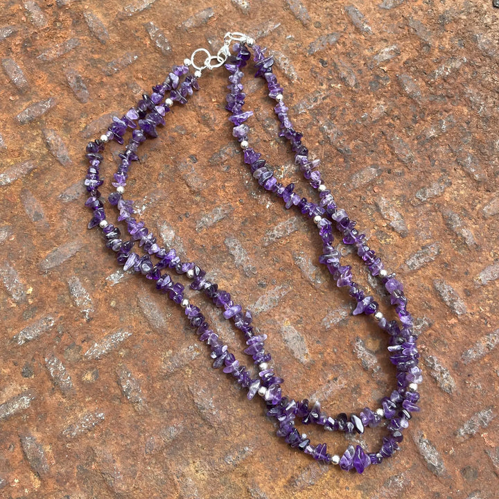 Amethyst Chip Necklace à Clef