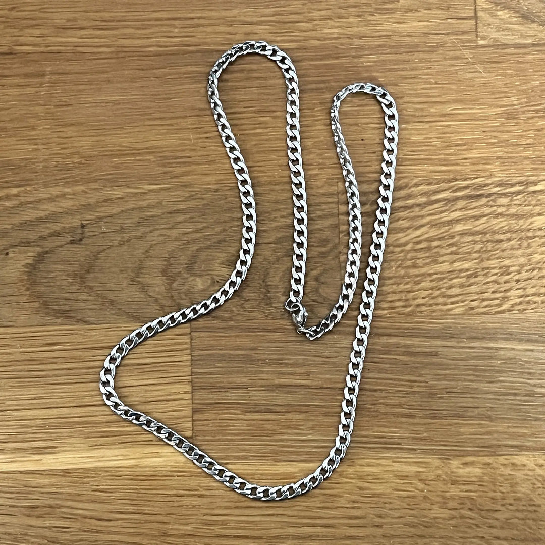 Cuban Stainless Steel PVD 4.5mm Chain à Clef