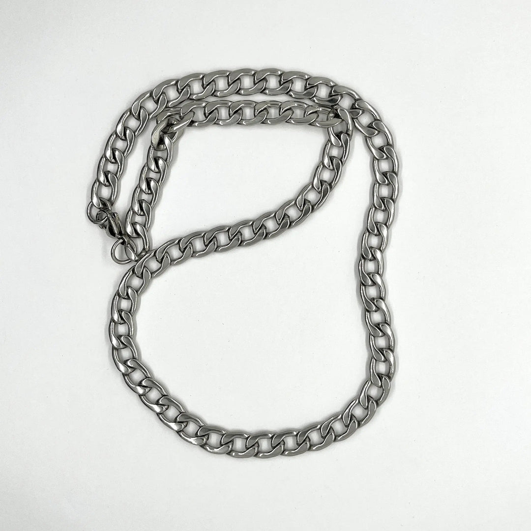 Cuban Stainless Steel PVD 7.5mm Chain à Clef