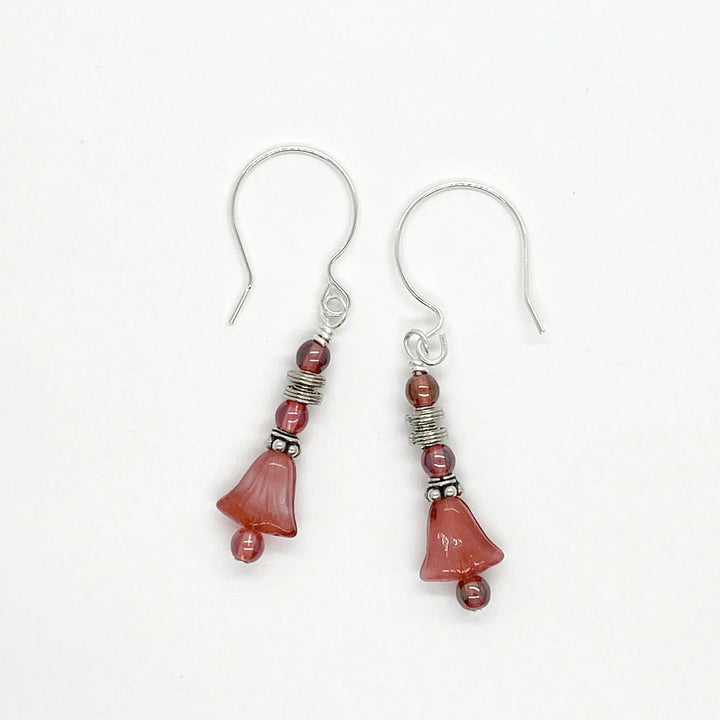 Fuschia Tulip Earrings à Clef