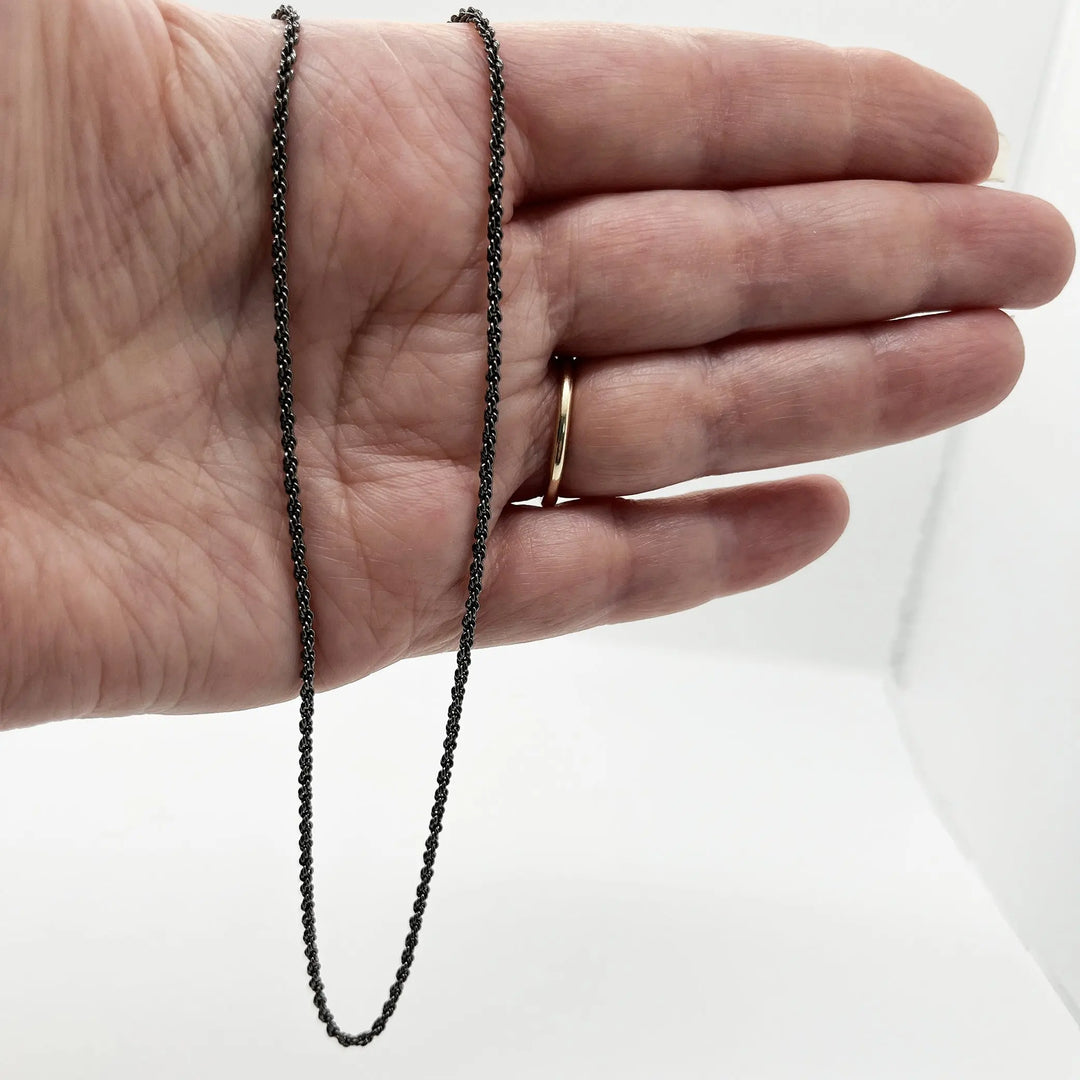 Gun Metal Plated Rope Chain à Clef