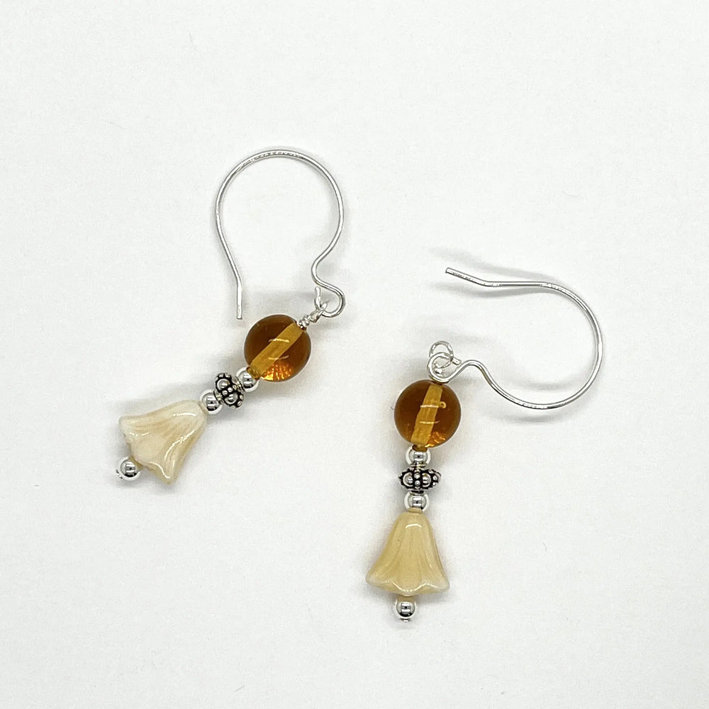 Yellow Tulip Earrings à Clef