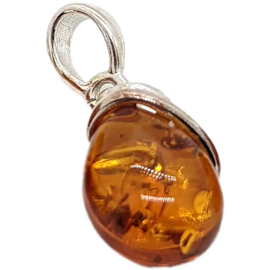 Amber Teardrop Pendant à Clef