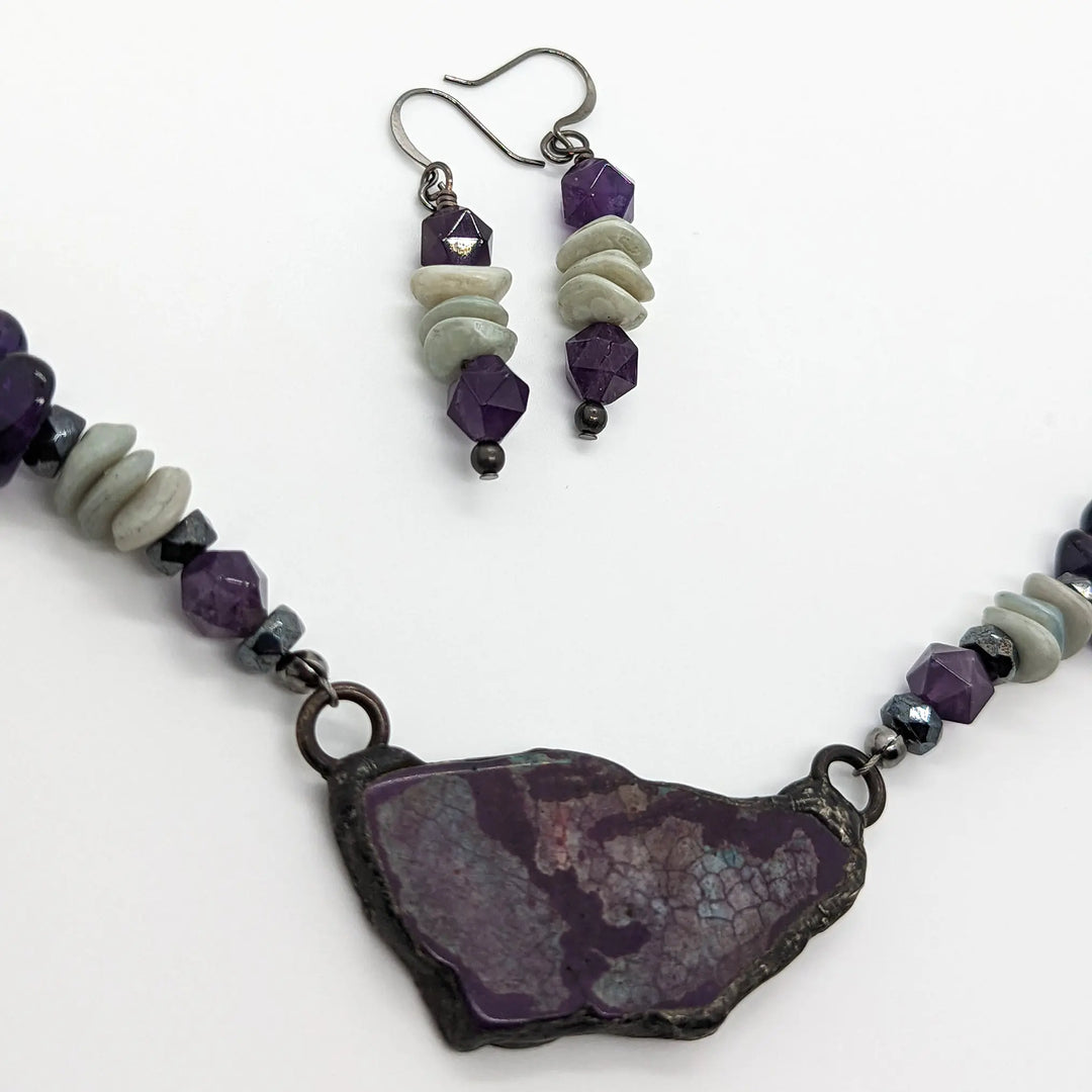 Amethyst with Artisan-made Pendant à Clef