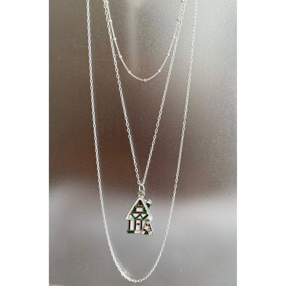 Christmas House Pendant/Charm à Clef