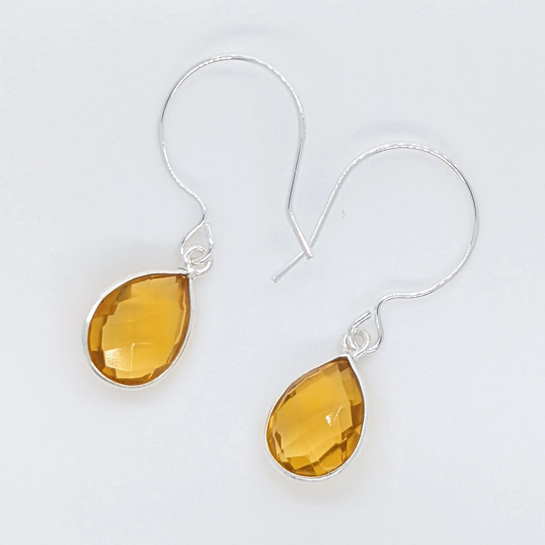 Citrine Hydro Quartz Earrings à Clef