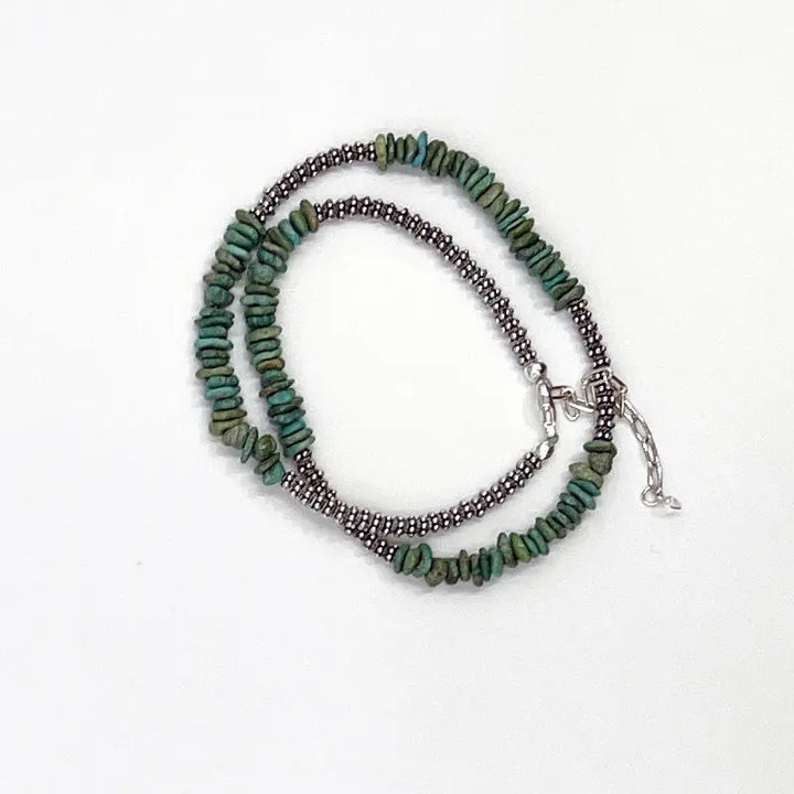 Emerald Valley Turquoise Bali Wrap Bracelet à Clef