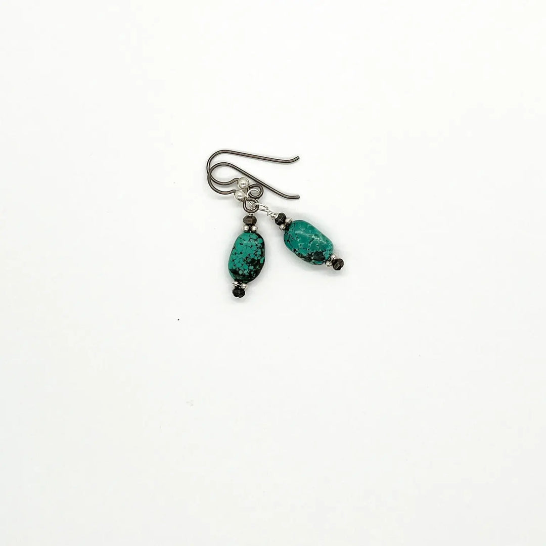 Hubei Turquoise Earrings A à Clef