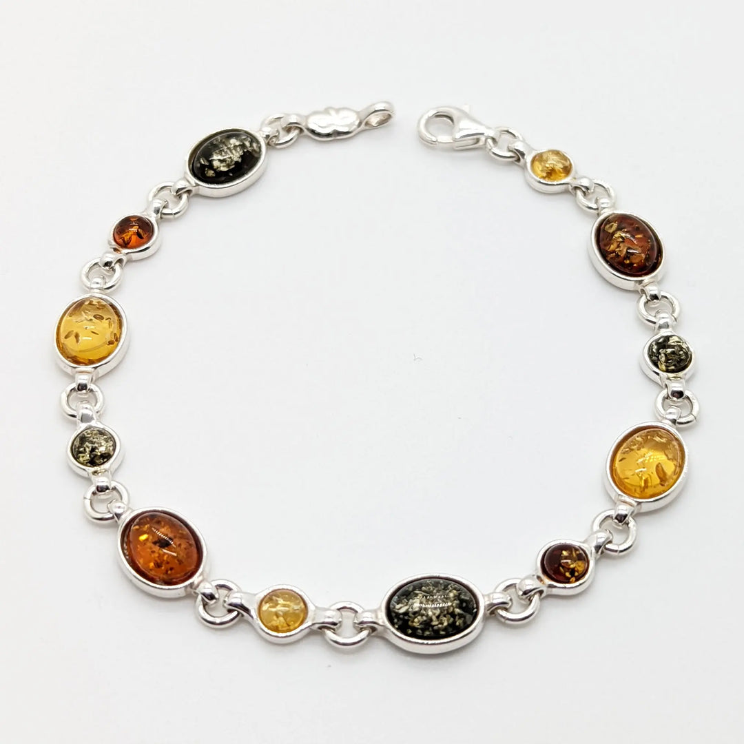 Multicolor Amber Bracelet à Clef