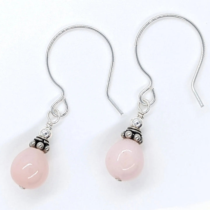 Pink Opal Drop Earrings à Clef