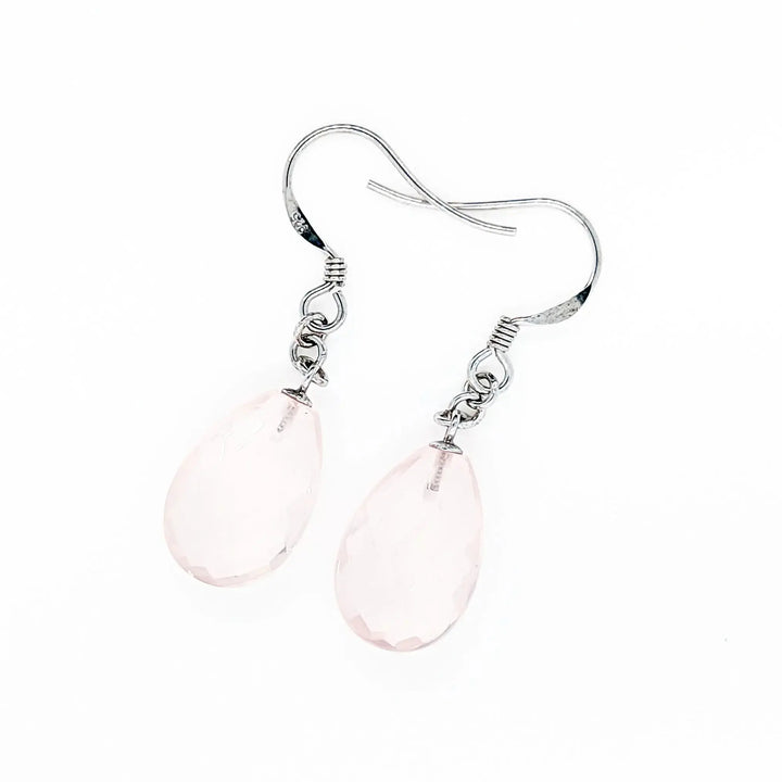 Rose Quartz Earrings à Clef