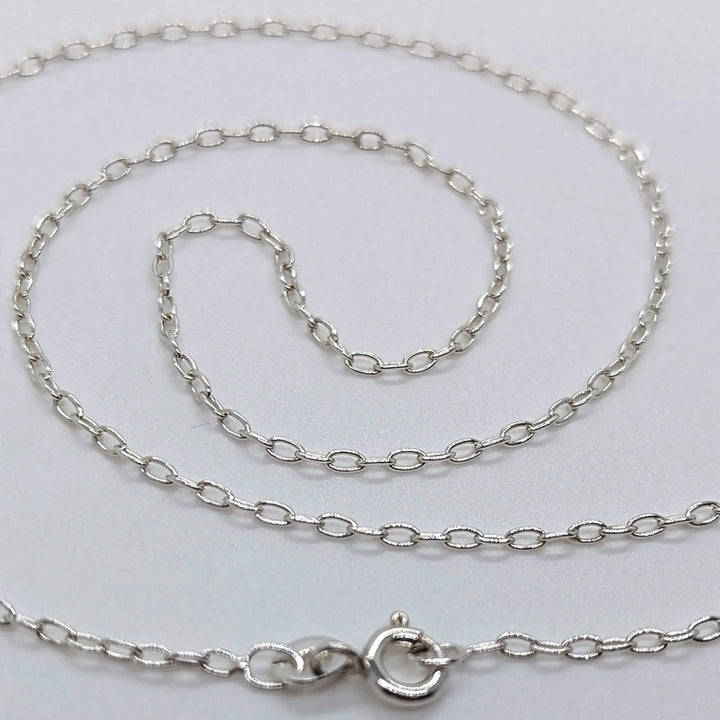 Silver Filled Drawn Cable Chain à Clef