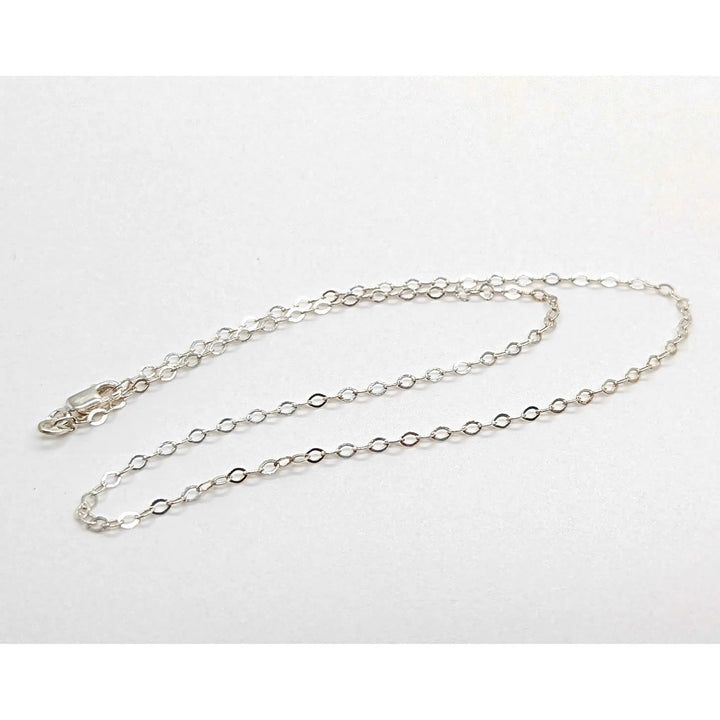 Silver Filled Flat Cable Chain à Clef