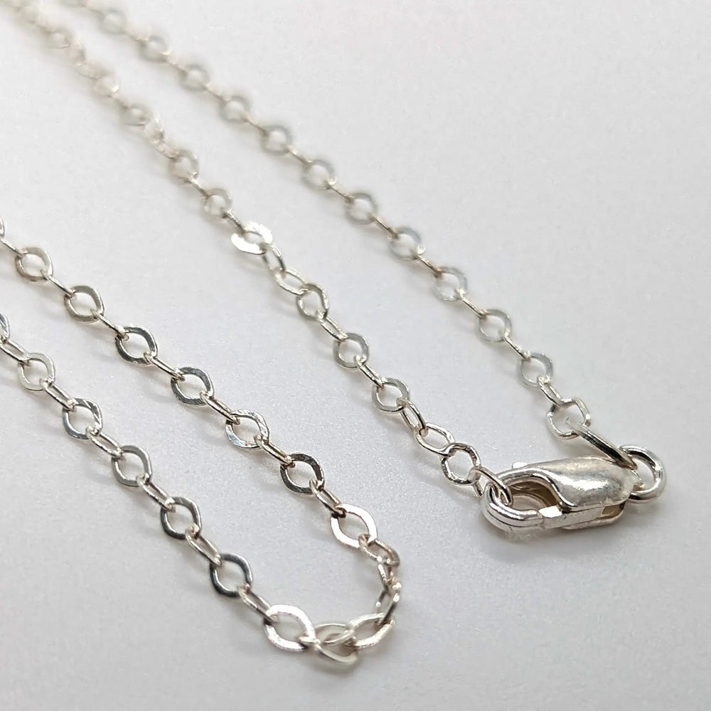 Silver Filled Flat Cable Chain à Clef