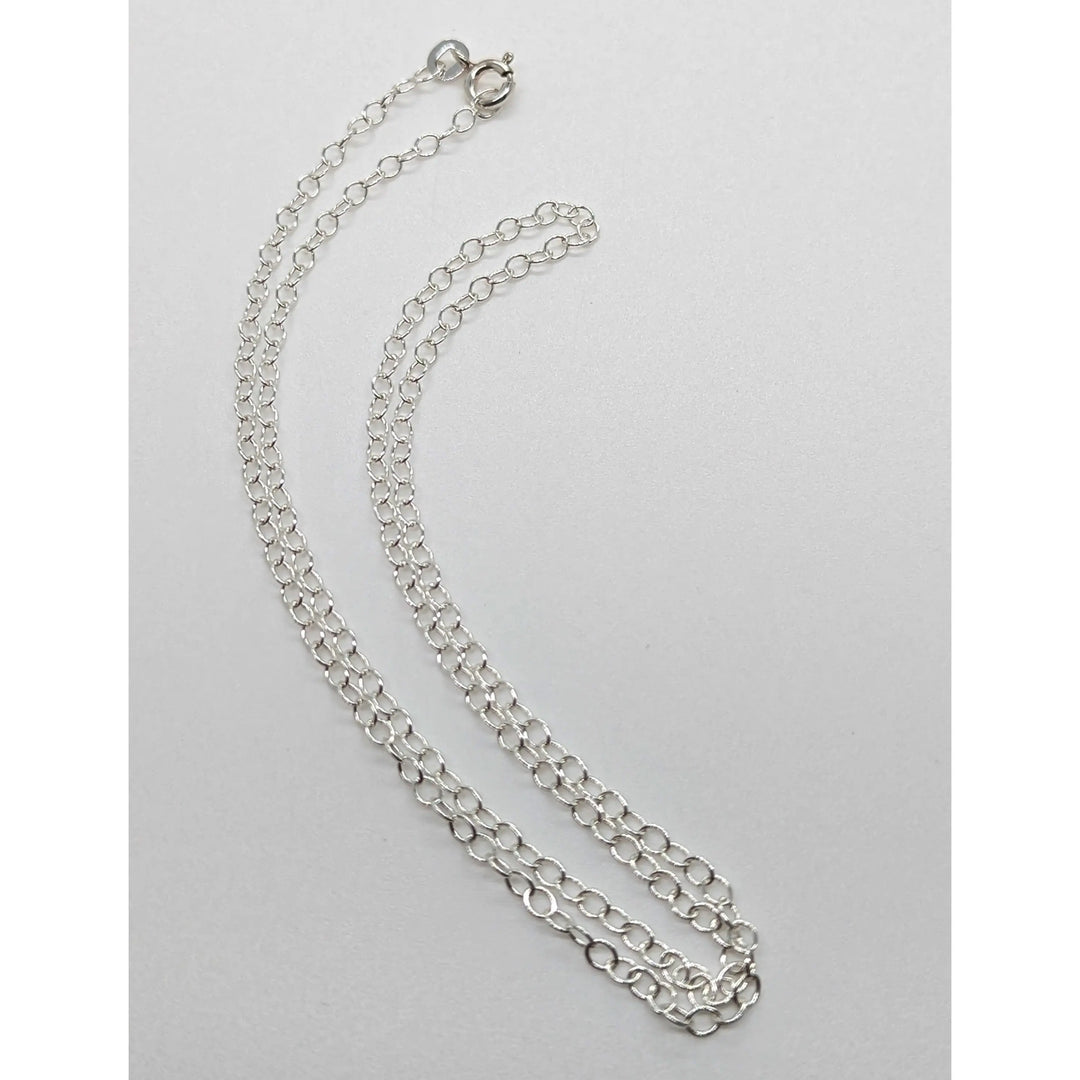 Silver Filled Oval Cable Chain à Clef