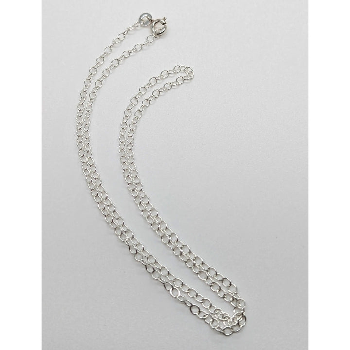 Silver Filled Oval Cable Chain à Clef