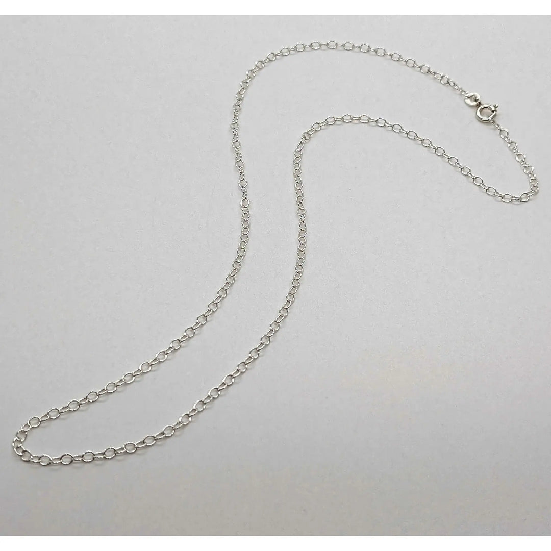 Silver Filled Oval Cable Chain à Clef